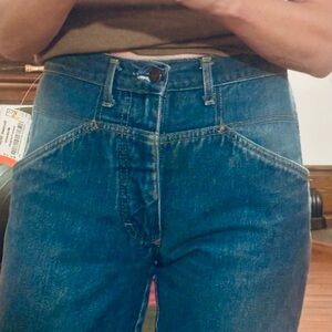 Vintage GOLD! Sasson Paris Pour Jeune Homme straight leg blue jeans size small!